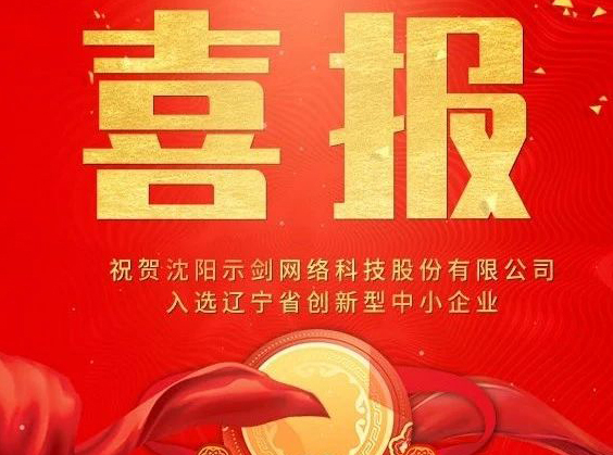 示劍網(wǎng)絡(luò)成功入選“遼寧省創(chuàng)新型中小企業(yè)”